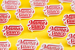 Mama's Sauce Script Logo Pin